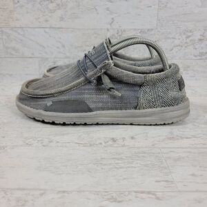 Hey Dude Wally Men's 8 Gray Lightweight Comfortable Slip On Casual Shoes